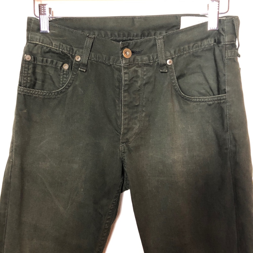 Rag & Bone Men’s Olive colored/button fly Jean